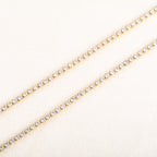Stainless Steel Rhinestone Necklace for Women Cubic Zirconia Tennis Chain Ladies Crystal Choker Minimalism Jewelry Accessories